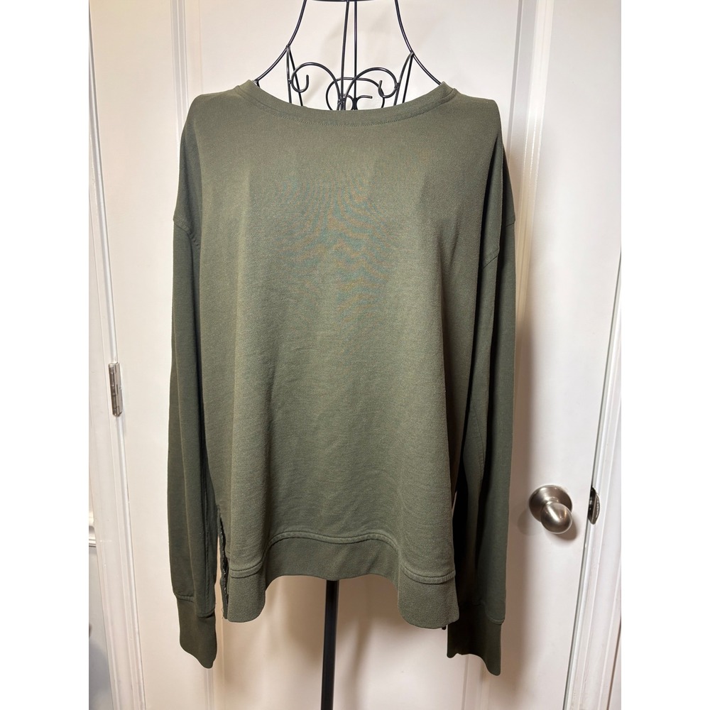 Victoria's Secret Sport Olive Green Keyhole Back Sweatshirt